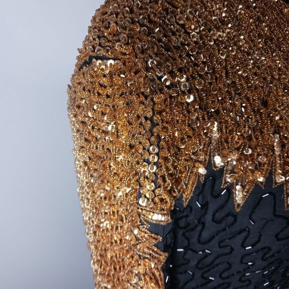 VINTAGE GOLD SEQUIN DRESS - Picture 5 of 7